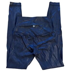 Lululemon Wunder Under High-Rise Tight‎ 28 Foil Shine Black LW5FG6S Size 2